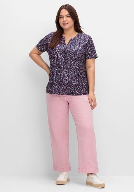 Sheego Culotte Aus Weichem Twill, In Gewaschener Optik - Rosé Sheego