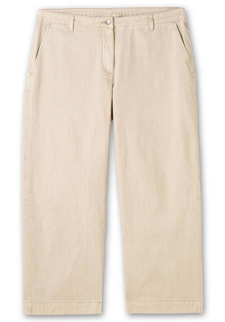 Sheego Culotte Aus Weichem Twill, In Gewaschener Optik - Sand Sheego