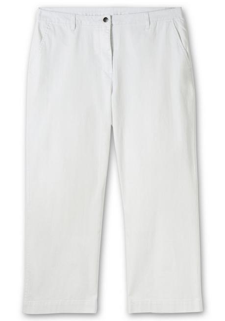 Sheego Culotte Aus Weichem Twill, In Gewaschener Optik - White Denim Sheego