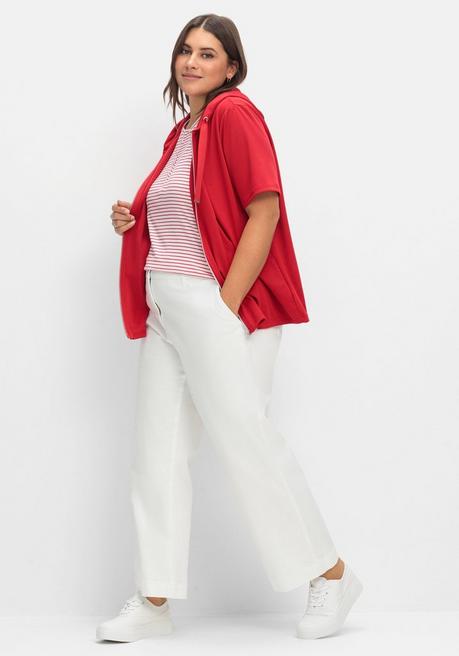 sheego Culotte aus weichem Twill, in gewaschener Optik - white Denim sheego