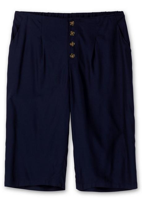 Sheego Culotte In 7/8-Länge Mit Deko-Knöpfen - Marine Sheego
