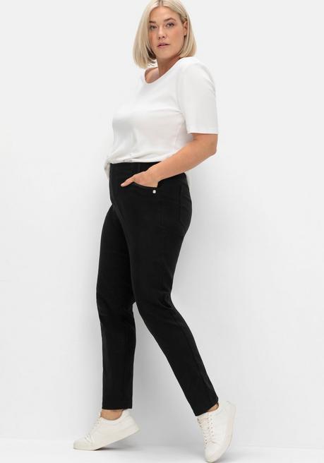 Sheego CurvePerfect Hose, Mit Schmalem Bein Und Schlupfbund - Schwarz Sheego