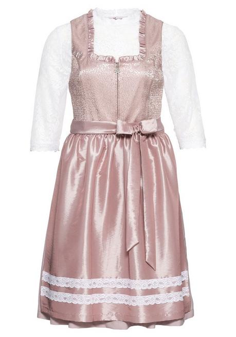 Sheego Dirndl 3-teilig Mit Schürze Und Spitzenbluse - Zartrosa Sheego