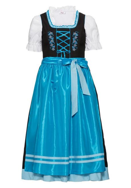 Sheego Dirndl Mit Schürze 2tlg. - Schwarz-türkis Sheego