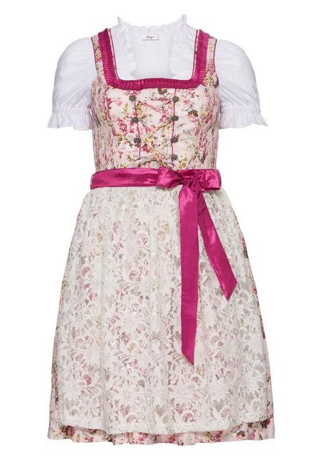 Sheego Dirndl Mit Schürze Und Bluse 3tlg. - Pink Sheego