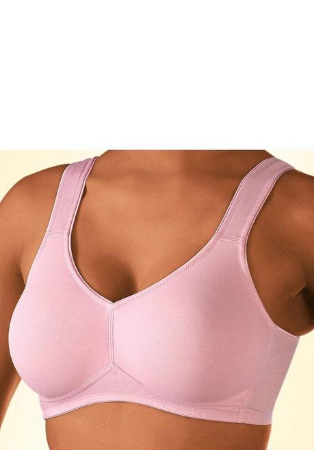 PETITE FLEUR Doppelpack Basic-BHs Ohne Bügel - Rosé+weiß Sheego