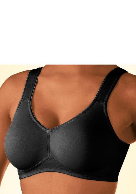 PETITE FLEUR Doppelpack Basic-BHs Ohne Bügel - Schwarz+weiß Sheego