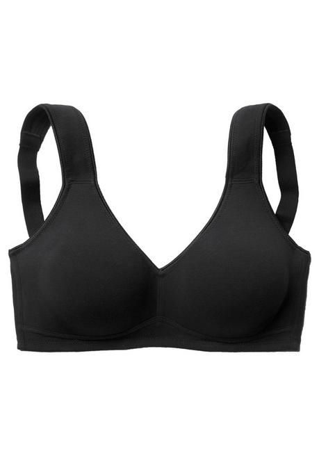 PETITE FLEUR Doppelpack Basic-BHs Ohne Bügel - Schwarz+weiß Sheego