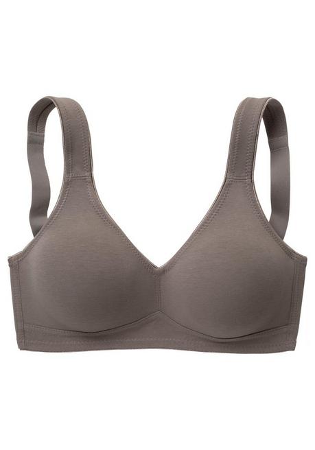 PETITE FLEUR Doppelpack Basic-BHs Ohne Bügel - Taupe+weiß Sheego