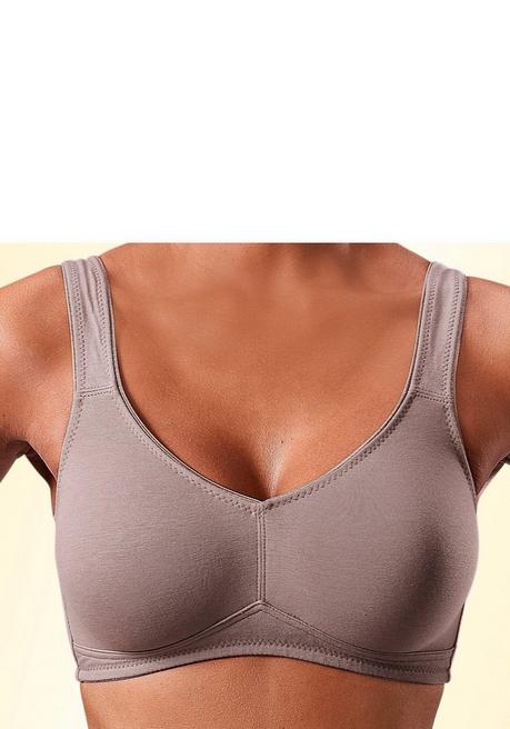 PETITE FLEUR Doppelpack Basic-BHs Ohne Bügel - Taupe+weiß Sheego