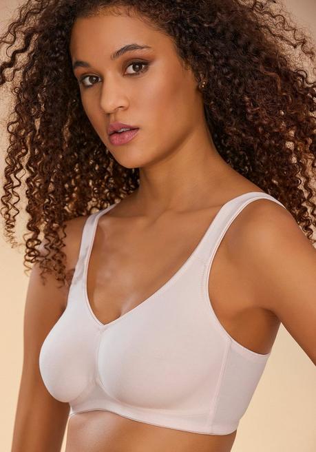 PETITE FLEUR Doppelpack Basic-BHs Ohne Bügel - Terrakotta+creme Sheego