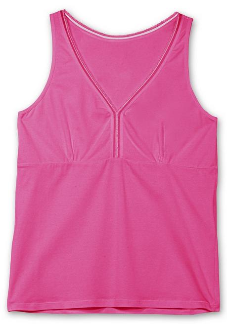 Wäschepur Doppelpack BH-Hemd Mit Zierband Am Ausschnitt - Magenta Sheego