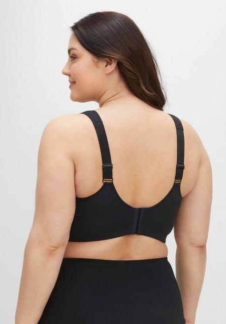 Sheego Doppelpack BHs Ohne Bügel, 1x Mit Spitzenbesatz - Schwarz+taupe Sheego