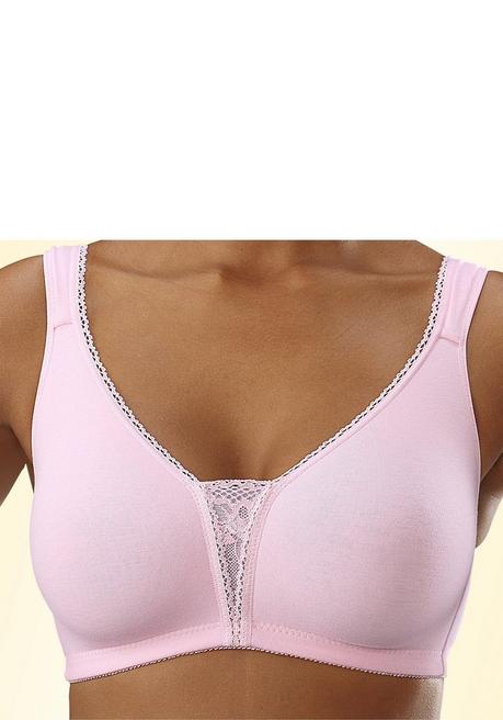 PETITE FLEUR Doppelpack BHs ohne Bügel - rosé+weiß sheego