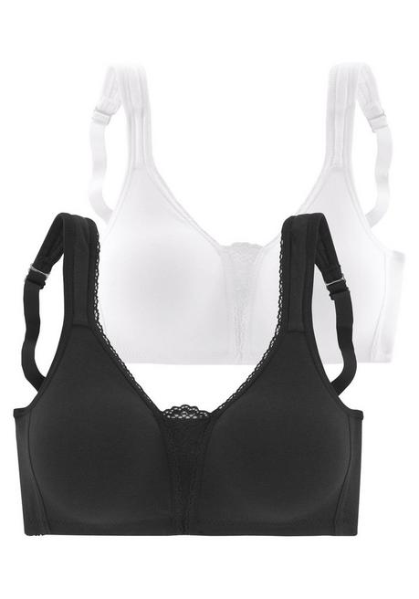 PETITE FLEUR Doppelpack BHs Ohne Bügel - Schwarz+weiß Sheego