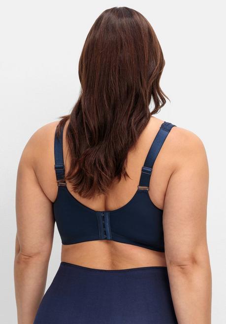 Sheego Doppelpack Bügel-BHs Mit Spitzenborten - Marine+weiß Sheego