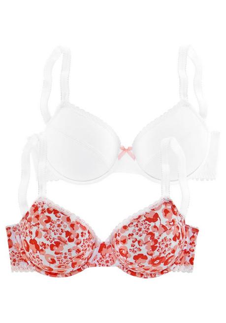 PETITE FLEUR Doppelpack Bügel-BHs - Orange+weiß Sheego