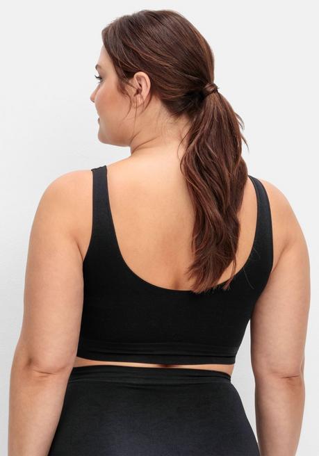 Sheego Doppelpack Bustiers, Nahtlose Verarbeitung - Hautfarben+schwarz Sheego