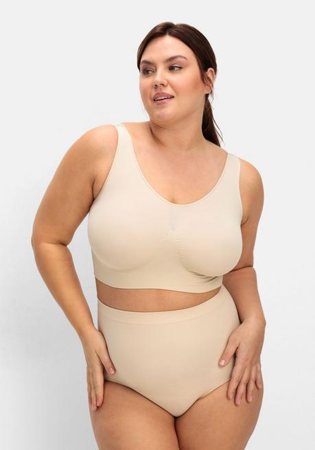 Sheego Doppelpack Bustiers, Nahtlose Verarbeitung - Hautfarben+schwarz Sheego