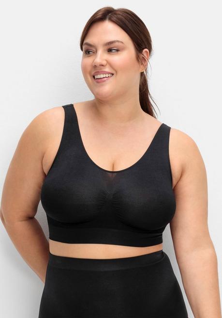 sheego Doppelpack Bustiers, nahtlose Verarbeitung - hautfarben+schwarz sheego