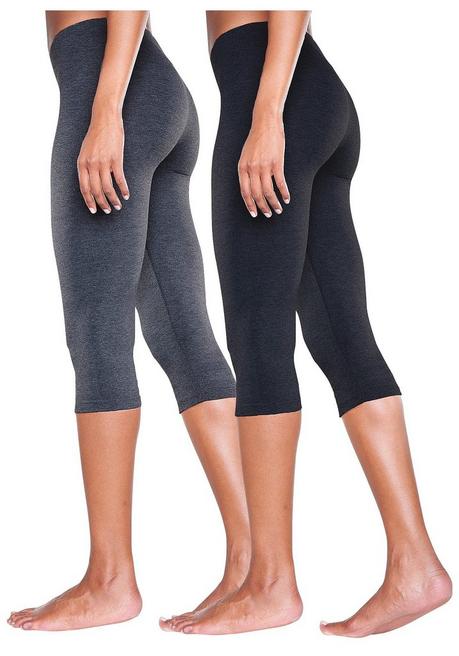 Vivance Active Doppelpack Capri-Leggings - Anthrazit+schwarz Sheego
