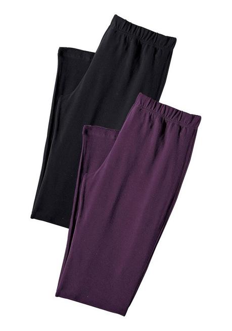 Vivance Active Doppelpack Capri-Leggings - Beere+schwarz Sheego