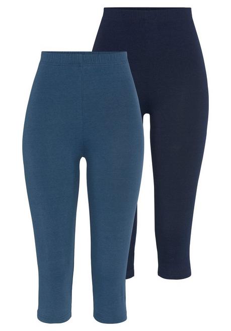 Vivance Active Doppelpack Capri-Leggings - Jeansblau Sheego