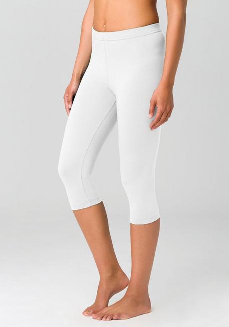 Vivance Active Doppelpack Capri-Leggings - Weiß+schwarz Sheego