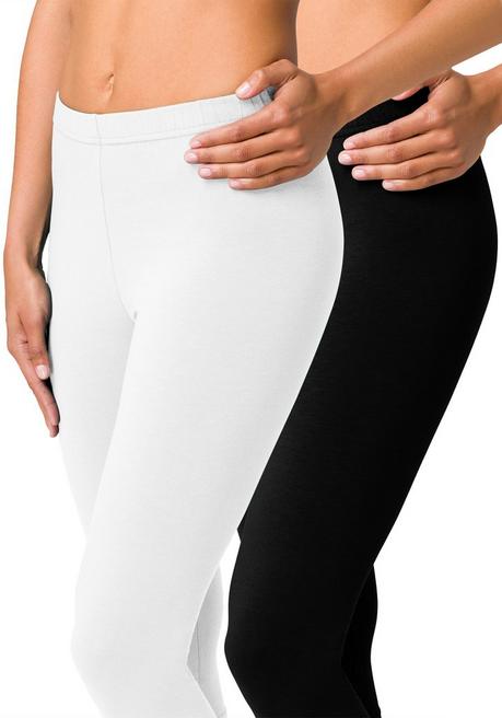 Vivance Active Doppelpack Capri-Leggings - Weiß+schwarz Sheego