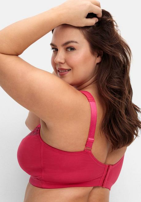 Sheego Doppelpack Entlastungs-BH Ohne Bügel - Graphit+orchidee Sheego