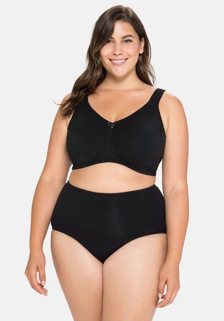 Sheego Doppelpack Entlastungs-BHs Ohne Bügel - Schwarz+schwarz Bedruckt Sheego