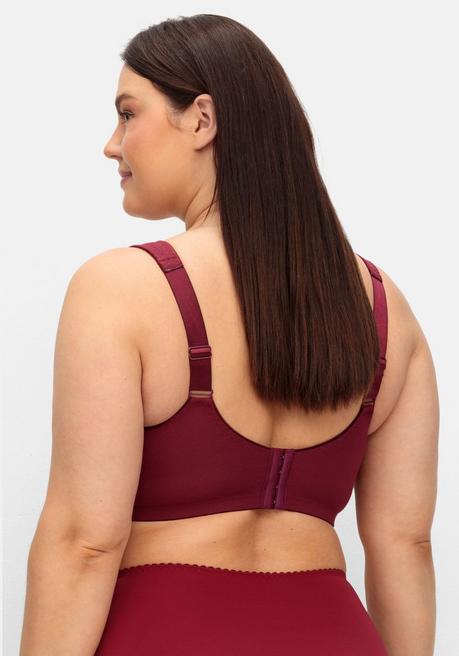 Sheego Doppelpack Entlastungs-BHs Ohne Bügel - Weinrot Sheego