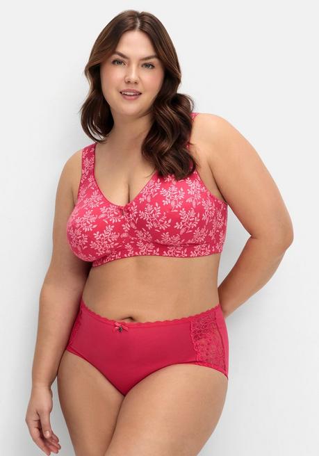 Sheego Doppelpack Entlastungs-BHs Ohne Bügel - Weiß+orchidee Sheego