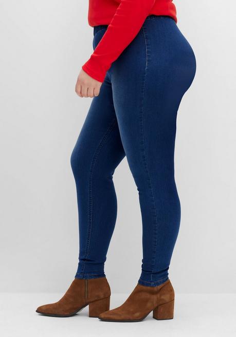 Sheego Doppelpack Jeggings Mit Kontrastnähten - Blue Denim+dark Blue Denim Sheego