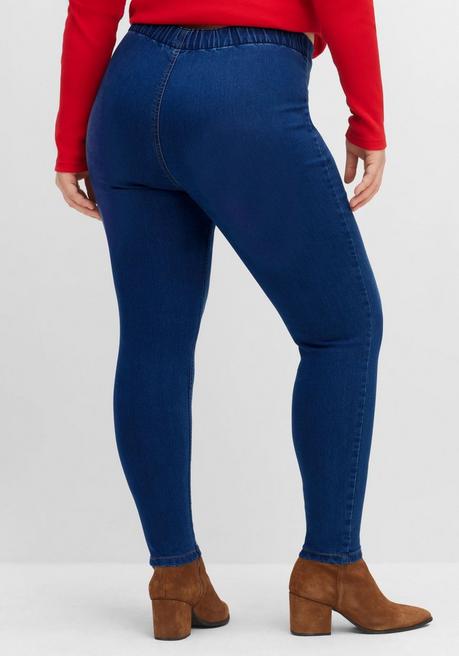 Sheego Doppelpack Jeggings Mit Kontrastnähten - Blue Denim+dark Blue Denim Sheego