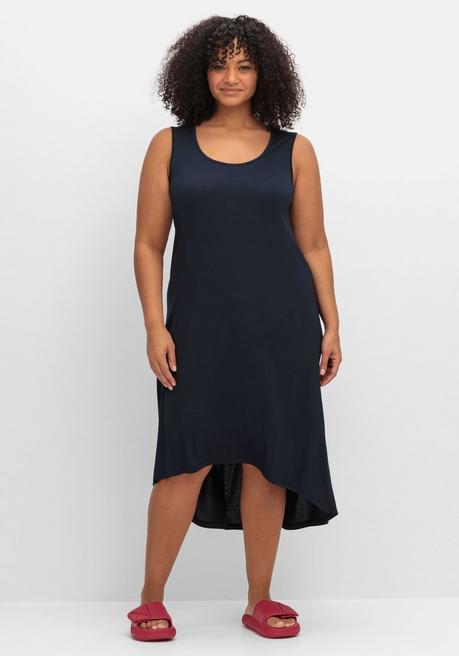 sheego Doppelpack Jerseykleider in leichter A-Linie - tiefblau sheego