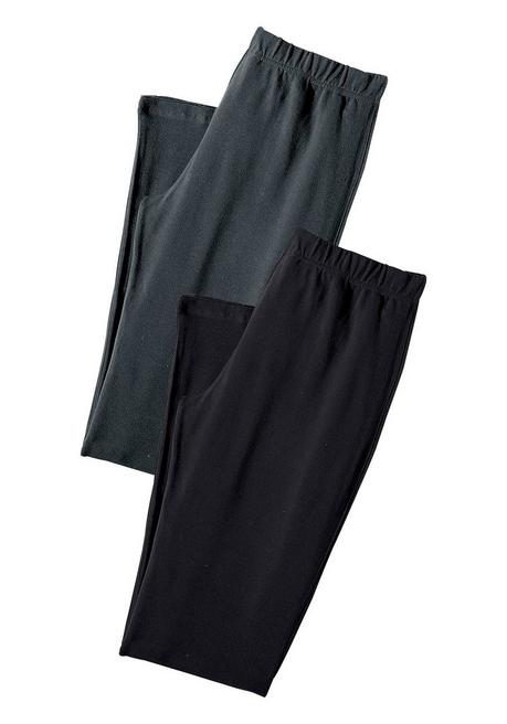 Vivance Active Doppelpack Leggings Mit Gummibund - Anthrazit+schwarz Sheego