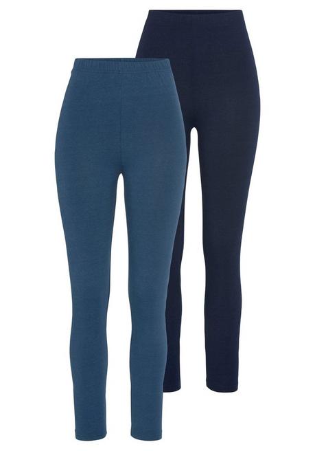 Vivance Active Doppelpack Leggings Mit Gummibund - Jeansblau Sheego
