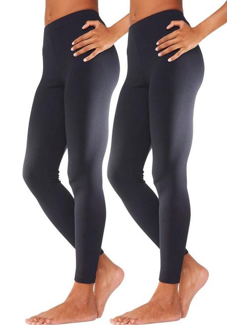 Vivance Active Doppelpack Leggings Mit Gummibund - Schwarz Sheego