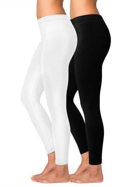 Vivance Active Doppelpack Leggings Mit Gummibund - Weiß+schwarz Sheego