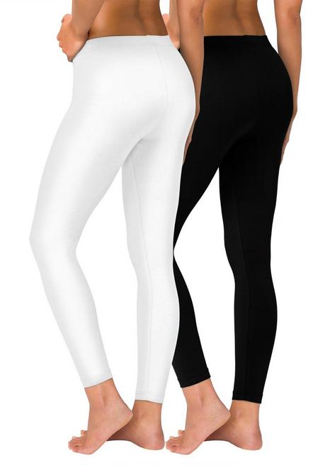 Vivance Active Doppelpack Leggings Mit Gummibund - Weiß+schwarz Sheego