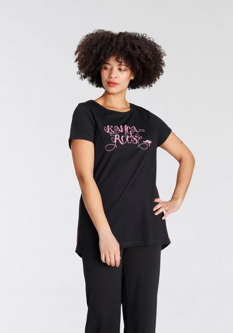 KangaROOS LM Doppelpack Longshirts Mit Rundhalsausschnitt - Schwarz+fuchsia Sheego