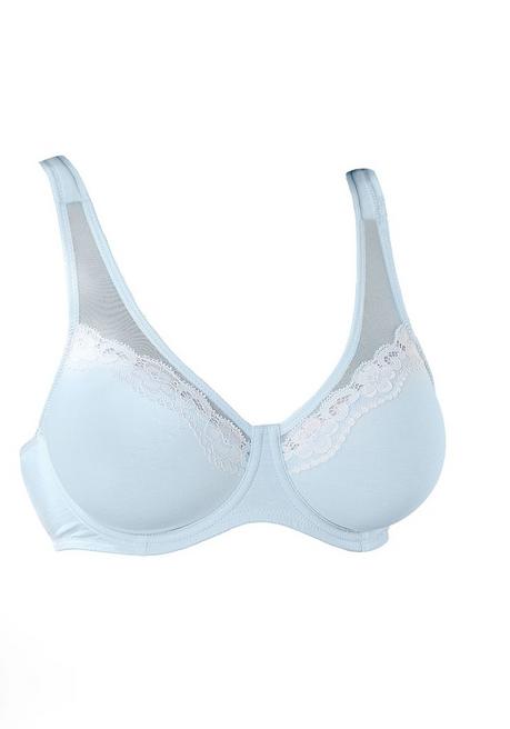 PETITE FLEUR Doppelpack Minimizer-BHs - Hellblau+weiß Sheego