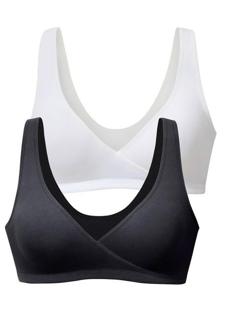 PETITE FLEUR Doppelpack Soft-BHs - Schwarz+weiß Sheego