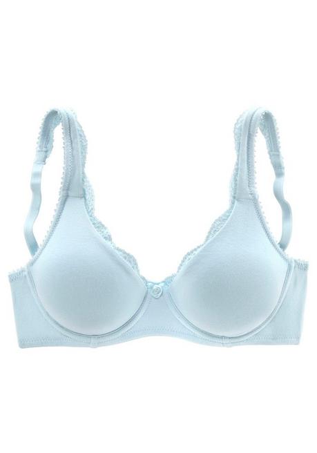 PETITE FLEUR Doppelpack T-Shirt-BHs - Hellblau+weiß Sheego