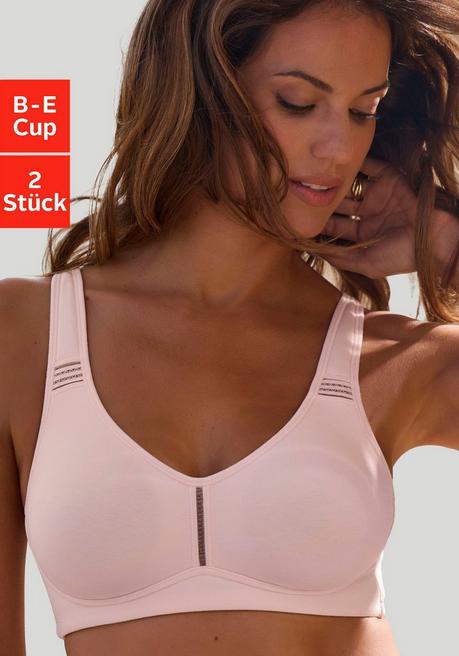 PETITE FLEUR Doppelpack T-Shirt-BHs - rosé+weiß sheego