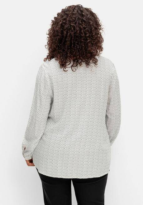 Sheego Doppelpack Tuniken, Uni Und Gemustert - Schwarz+weiß Gemustert Sheego