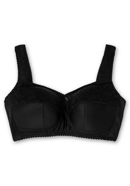 Sheego Entlastungs-BH Mit Transparenter Spitze, Ohne Bügel - Schwarz Sheego