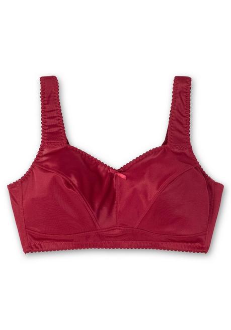 Sheego Entlastungs-BH Ohne Bügel, In Satinoptik - Weinrot Sheego