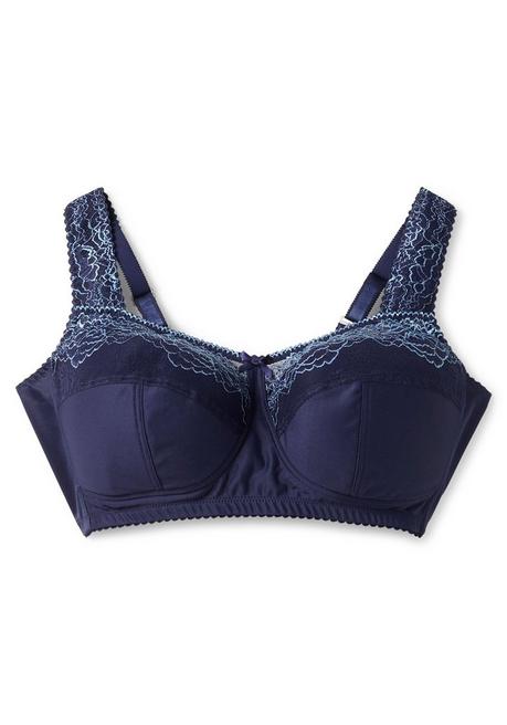 Sheego Entlastungs-BH Ohne Bügel, Leicht Elastisch - Dunkelblau Sheego